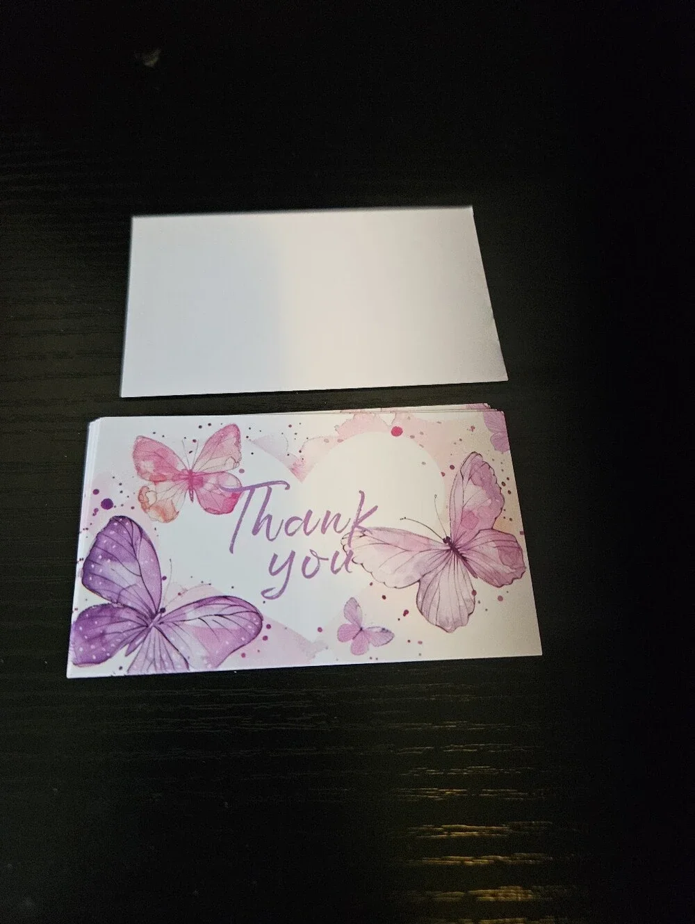 Butterfly 'Thank You' Note Cards - Pink & Purple